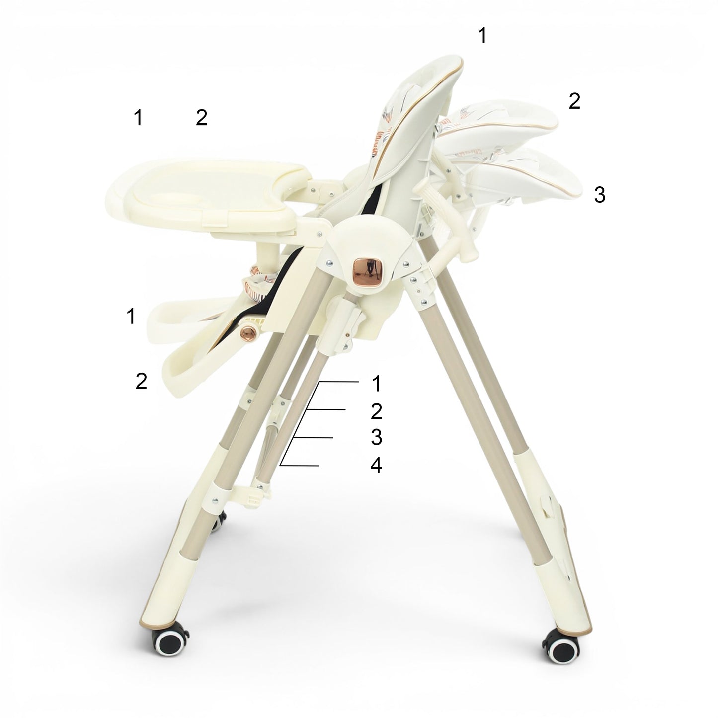 HIGH CHAIR ADJUSTABLE OFF WHITE