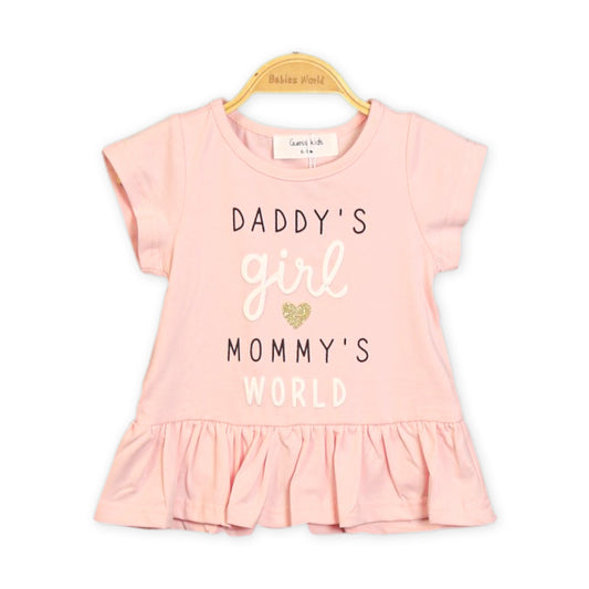MOMMY’S WORLD PINK PEPLUM T-SHIRT